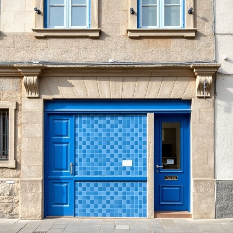 Fachada do escritório da Santos & Rodrigues em Évora com azulejos e luz atlântica